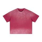 Monkey Wash Gradient Boxy Raw Hem Short Sleeve Tee