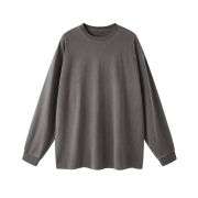 Vintage Washed Loose Fit Crew Neck Long Sleeve Tee