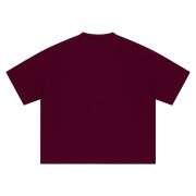 Solid Color Cotton Boxy Fit Crew Neck Short Sleeve Tee