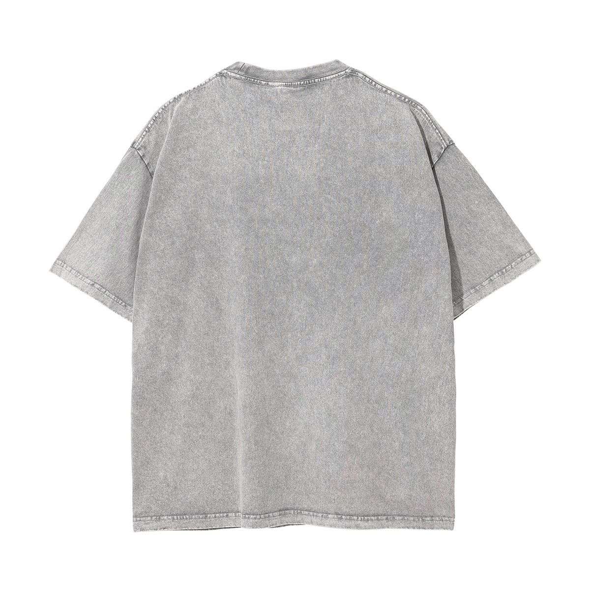 Vintage Snow Washed Oversized Cotton Crew Neck T-Shirt