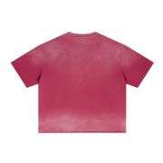 Monkey Wash Gradient Boxy Raw Hem Short Sleeve Tee