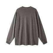 Vintage Washed Loose Fit Crew Neck Long Sleeve Tee