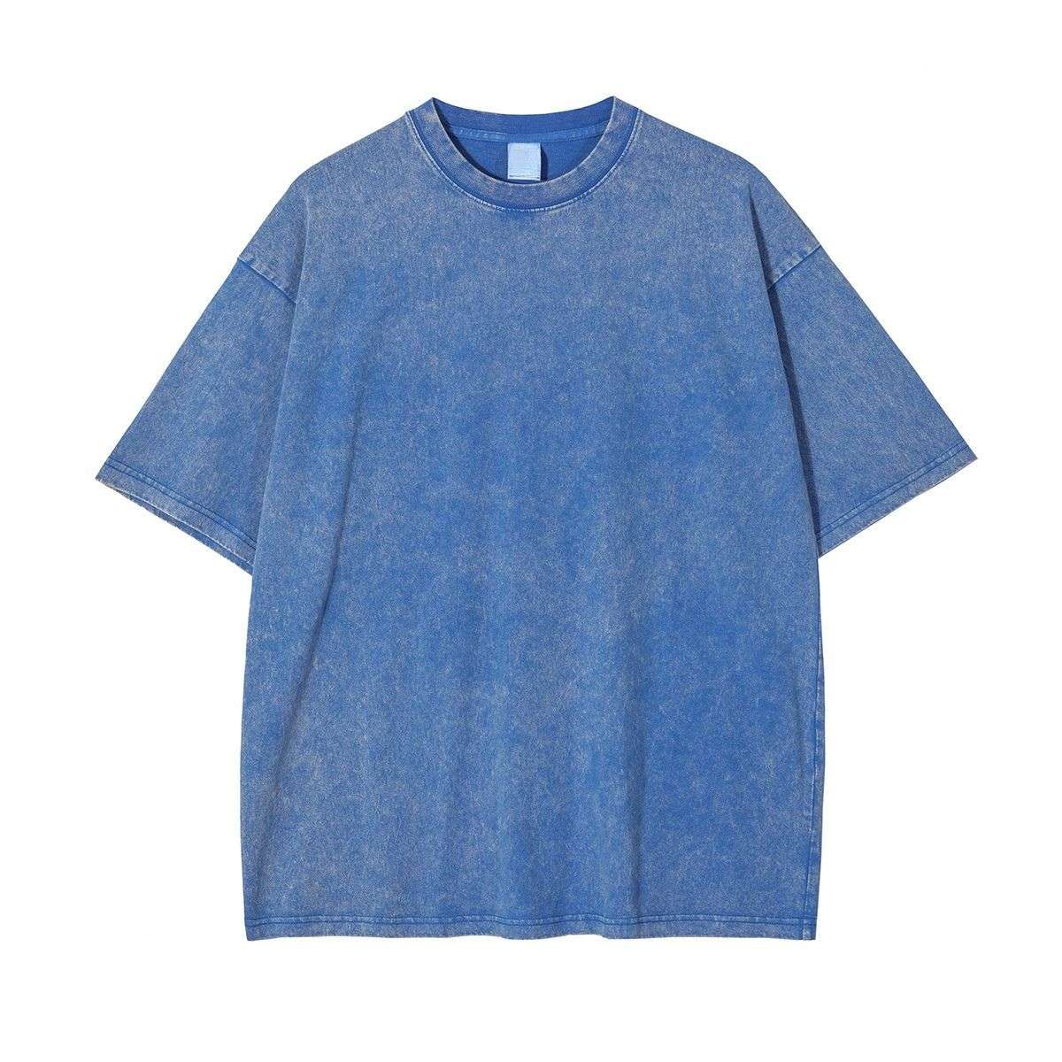 Vintage Snow Washed Oversized Cotton Crew Neck T-Shirt