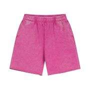 Heavyweight Wax-Washed Loose Elastic Waist Streetwear Shorts