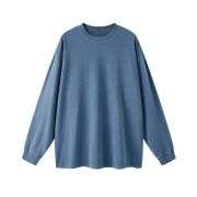 Vintage Washed Loose Fit Crew Neck Long Sleeve Tee