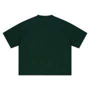 Solid Color Cotton Boxy Fit Crew Neck Short Sleeve Tee