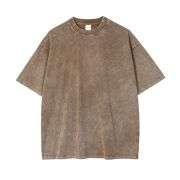 Vintage Snow Washed Oversized Cotton Crew Neck T-Shirt