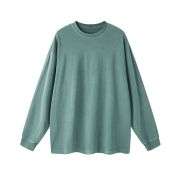 Vintage Washed Loose Fit Crew Neck Long Sleeve Tee