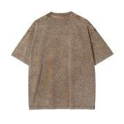 Vintage Snow Washed Oversized Cotton Crew Neck T-Shirt