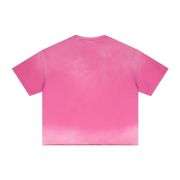 Monkey Wash Gradient Boxy Raw Hem Short Sleeve Tee