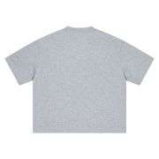 Solid Color Cotton Boxy Fit Crew Neck Short Sleeve Tee