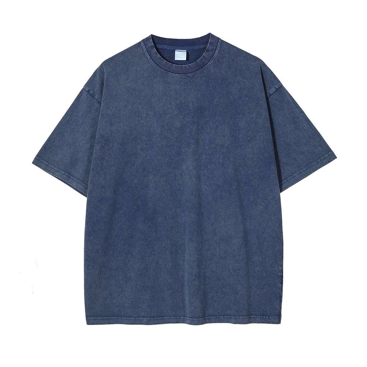 Vintage Snow Washed Oversized Cotton Crew Neck T-Shirt