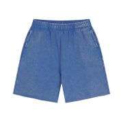 Heavyweight Wax-Washed Loose Elastic Waist Streetwear Shorts