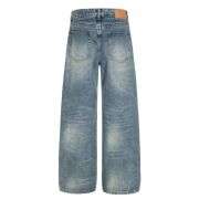 Vintage High Street Splatter Washed Saber Jeans