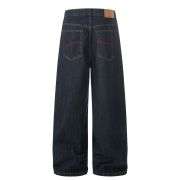 Vintage High Street Two-Tone Raw Saber Jeans
