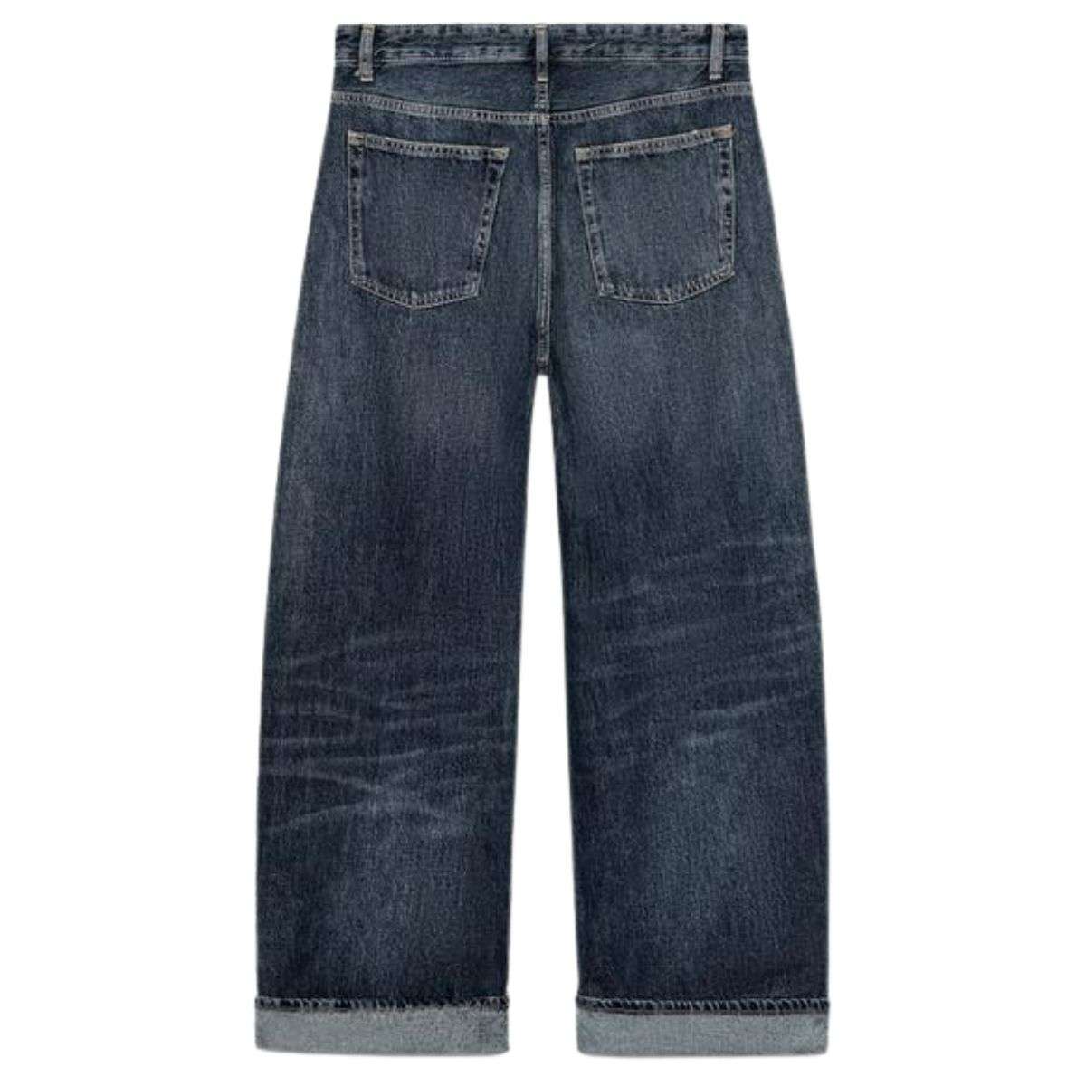 Vintage High Street Cuffed Baggy Jeans