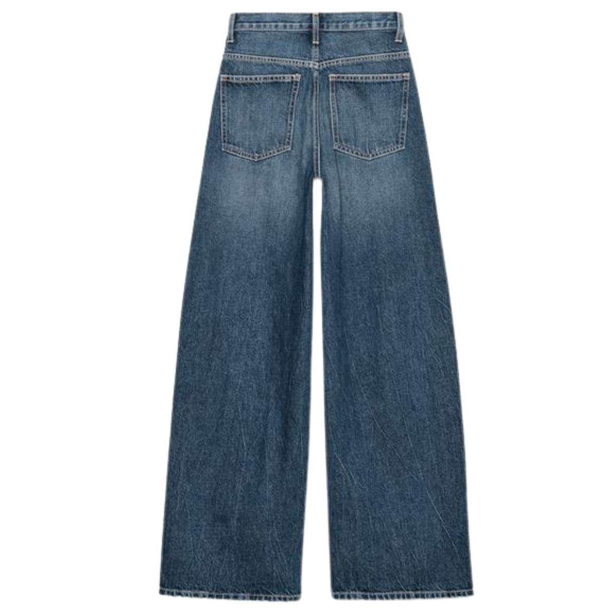 Vintage Streetwear Cross Waist Wide Leg Jeans
