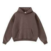 Brown vintage washed boxy hoodie
