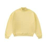 Pale yellow fleece oversized sweatshirt