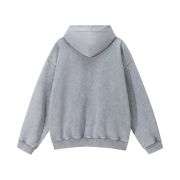 Light grey oversized patchwork hoodie