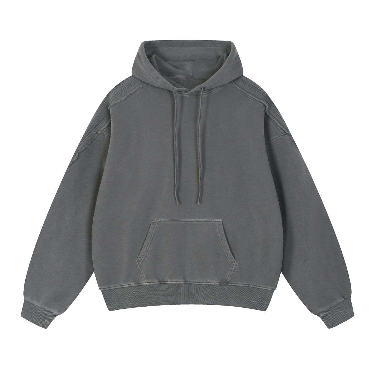 Dark grey raw edge sweatshirt