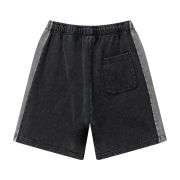 Color Block Patchwork Drawstring Loose Casual Vintage Washed Shorts