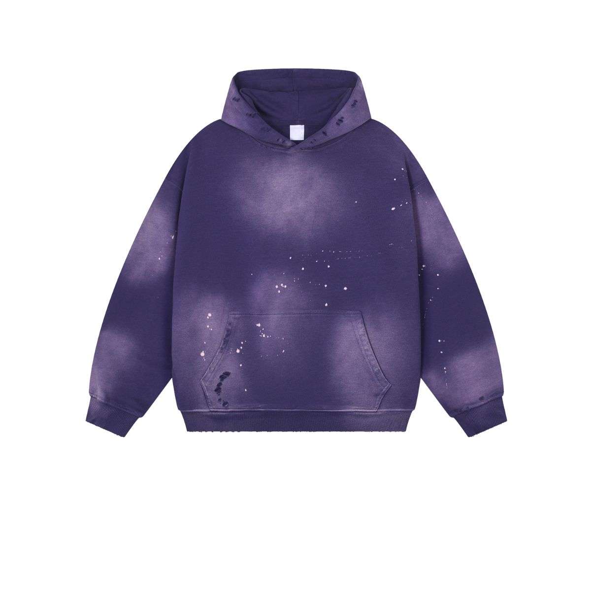 Purple paint splatter hoodie