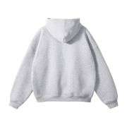 Light grey oversized fleece hoodie
