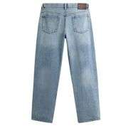Vintage Streetwear Light Wash Rigid Straight Jeans