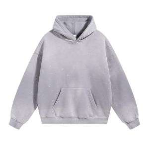 Grey paint splatter streetwear hoodie