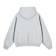 grey boxy streetwear hoodie
