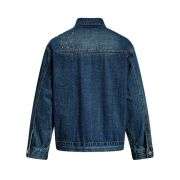 Vintage Studded Distressed Oversized Denim Jacket