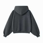 Grey loopback streetwear hoodie