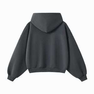 Grey loopback streetwear hoodie