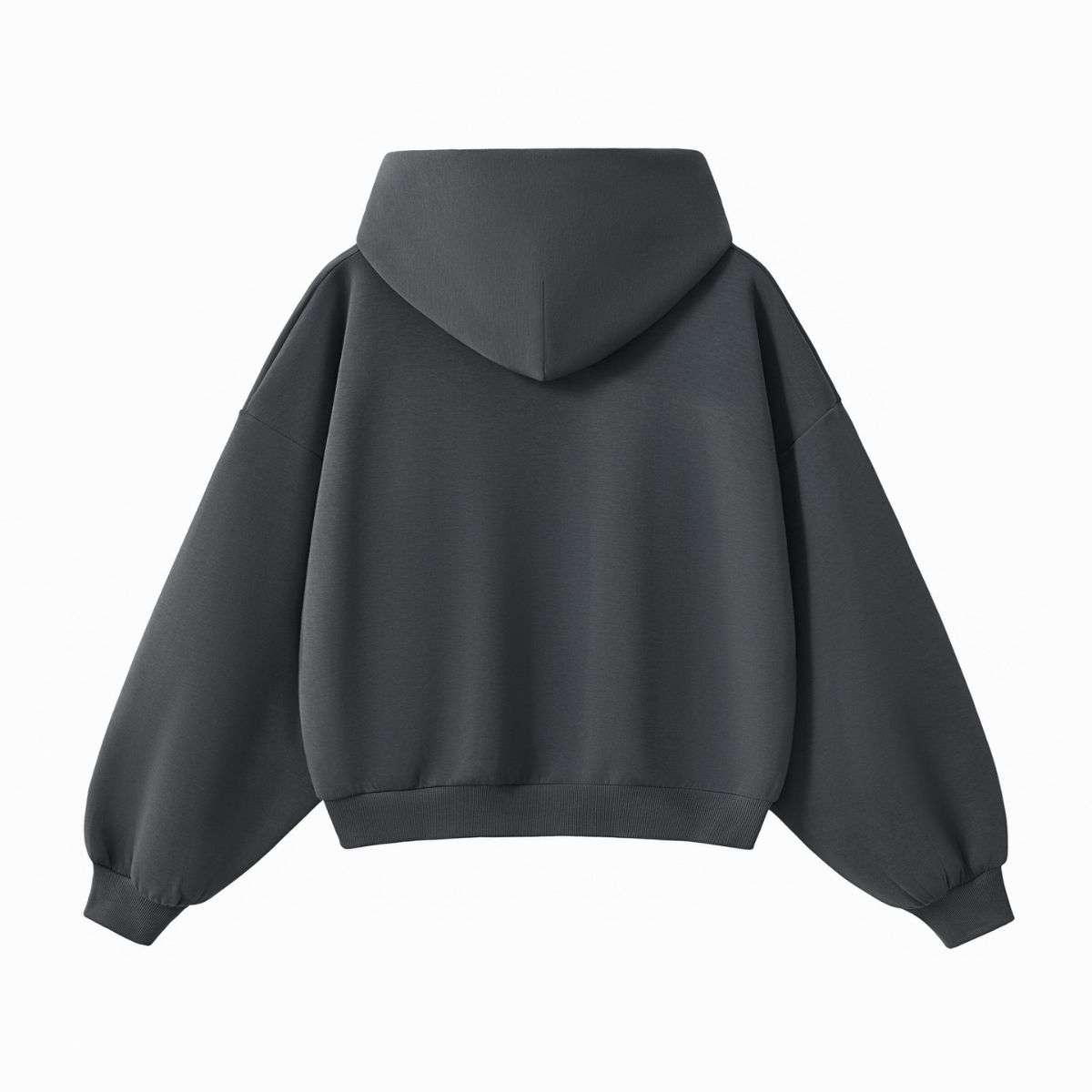 Grey loopback streetwear hoodie