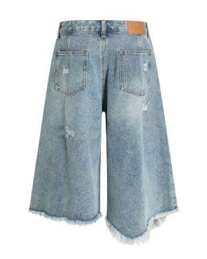 Distressed Frayed-Hem Denim Shorts Manufacturer — G6699
