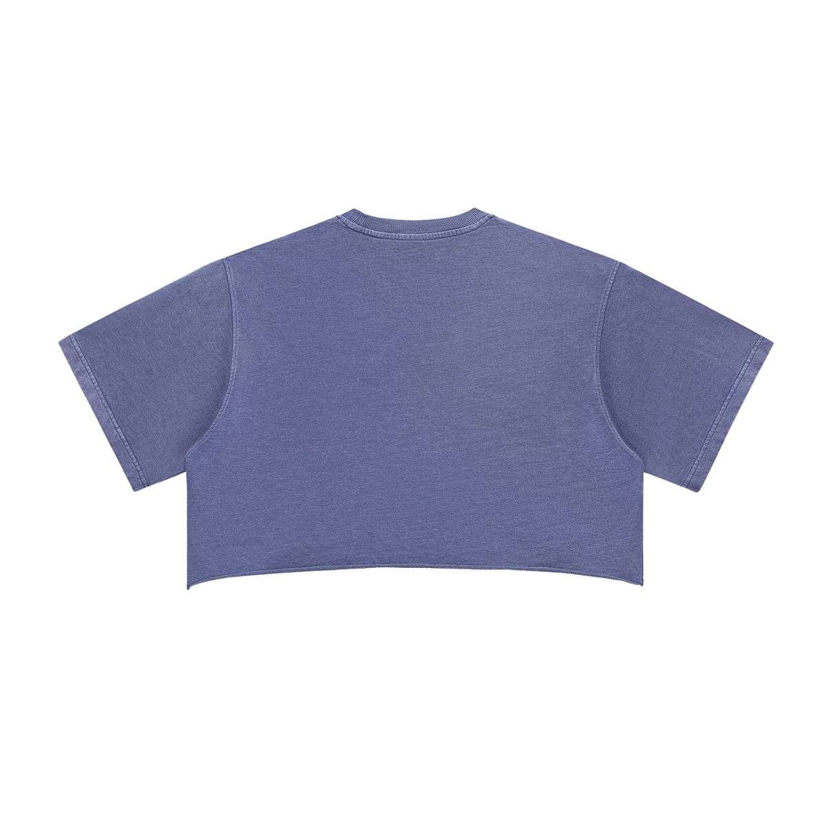 Vintage Washed Cropped Short Sleeve Cotton T-Shirt
