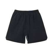 Loose Fit Twill Weave Drawstring Elastic Waist Casual Shorts