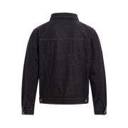 Men’s Washed Raw Denim Red Stitch Vintage Cropped Jacket