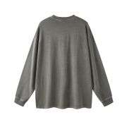 Vintage Washed Loose Fit Crew Neck Long Sleeve Tee
