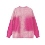 Vintage Washed Gradient Streetwear Crew Neck Long Sleeve Tee