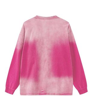 Custom Gradient Washed Long Sleeve T-Shirt Manufacturer