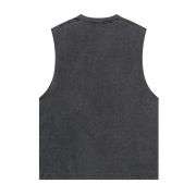 Vintage Washed Distressed Raw Edge Crew Neck Tank Top