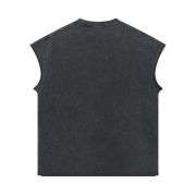 Vintage Snow Washed Raw Hem Loose Tank Top