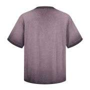 Men’s Snow Washed Distressed Raw Edge Short Sleeve Tee