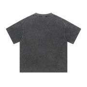 Vintage Washed Cotton Crew Neck Short Sleeve T-Shirt