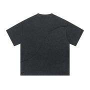 Vintage Washed Cotton Crew Neck Short Sleeve T-Shirt