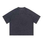 Vintage Washed Raglan Sleeve Cotton Crew Neck Oversized T-Shirt