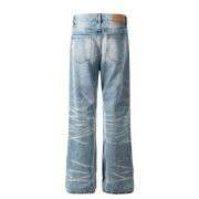 American Retro High Street Washed Blue Flare Jeans