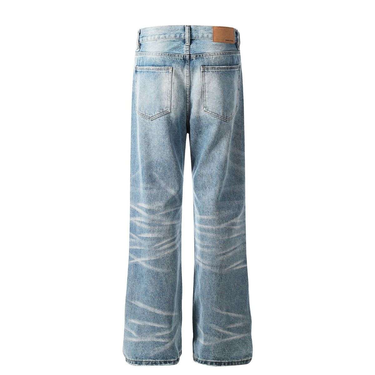 American Retro High Street Washed Blue Flare Jeans